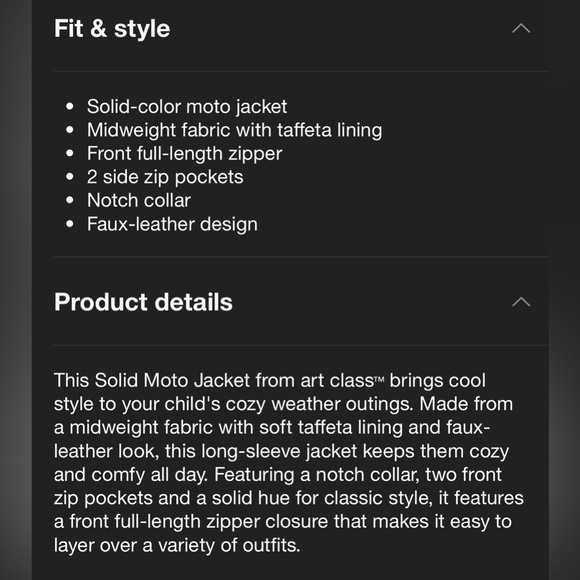 Faux leather motto jacket, gold hardware | Size L (10-12) - Picture 12 of 12